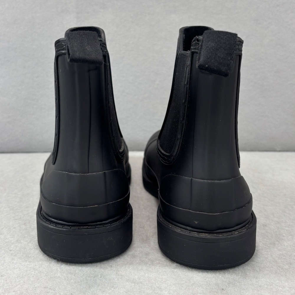 Hunter Commando Chelsea Boots‎ Black Women's Size 7 M Pull On waterproof - Picture 7 of 8
